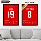 Arda Güler X Kenan Yildiz - 1+1 Set Fußball Poster mit Rahmen