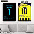 Alex X Volkan - 1+1 Set Fußball Poster mit Rahmen