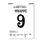 Mbappé mit lupenreinen Hattrick gegen Man City Fußball Poster mit Rahmen