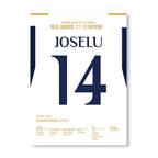Joselu dreht das Spiel gegen Bayern und führt Real ins Finale Fußball Poster mit Rahmen
