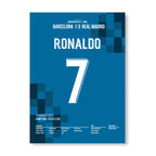 Ronaldo mit Traumtor zum Super Copa Sieg im Clasico Fußball Poster mit Rahmen