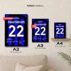 Mkhitaryan und Inter überrollen Milan im Euroderby 2023 Fußball Poster mit Rahmen
