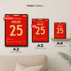 Müller und die Bayern schießen Prime Barca mit 4:0 ab Fußball Poster mit Rahmen