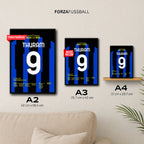Thuram sichert Inter den 2.Stern im Derby gegen Milan Fußball Poster mit Rahmen