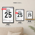 Müller und die Bayern deklassieren Barcelona mit 8:2 Fußball Poster mit Rahmen