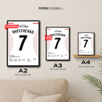 Shevchenko entscheidet das CL Finale 2003 gegen Juve Fußball Poster mit Rahmen
