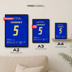 Cannavaro macht das Spiel seines Lebens im Halbfinale 06 vs Deutschland Fußball Poster mit Rahmen