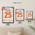 Bayern Legende Thomas Müller sagt Servus Fußball Poster mit Rahmen