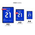 Pirlo mit dem lässigen Panenka im EM Viertelfinale gegen England Fußball Poster mit Rahmen
