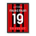 ITALIA É MILAN! Milan gewinnt die Serie A 2021/22 Fußball Poster mit Rahmen