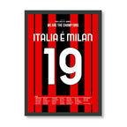 ITALIA É MILAN! Milan gewinnt die Serie A 2021/22 Fußball Poster mit Rahmen