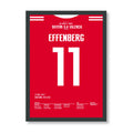 Effenberg stemmt den Henkelpott in den Mailänder Nachthimmel Fußball Poster mit Rahmen