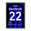 Mkhitaryan und Inter überrollen Milan im Euroderby 2023 Fußball Poster mit Rahmen