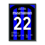 Mkhitaryan und Inter überrollen Milan im Euroderby 2023 Fußball Poster mit Rahmen