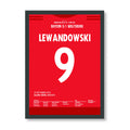 Lewandowski mit 5 Toren in 9 Minuten Fußball Poster mit Rahmen