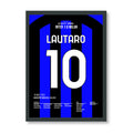 Lautaro Martinez schießt Inter im Derby ins CL Finale Fußball Poster mit Rahmen