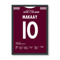 10 Sekunden! Roy Makaay erzielt das schnellste Tor der CL Geschichte Fußball Poster mit Rahmen