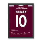 10 Sekunden! Roy Makaay erzielt das schnellste Tor der CL Geschichte Fußball Poster mit Rahmen