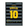 Fenomeno! Ronaldo mit legendären Übersteigertor im Uefa Cup Finale 1998 Fußball Poster mit Rahmen