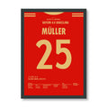 Müller und die Bayern schießen Prime Barca mit 4:0 ab Fußball Poster mit Rahmen