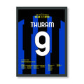Thuram sichert Inter den 2.Stern im Derby gegen Milan Fußball Poster mit Rahmen