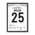 Müller und die Bayern deklassieren Barcelona mit 8:2 Fußball Poster mit Rahmen