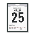 Müller und die Bayern deklassieren Barcelona mit 8:2 Fußball Poster mit Rahmen