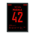Musiala raubt Dortmund die Meisterschaft in letzter Minute Fußball Poster mit Rahmen