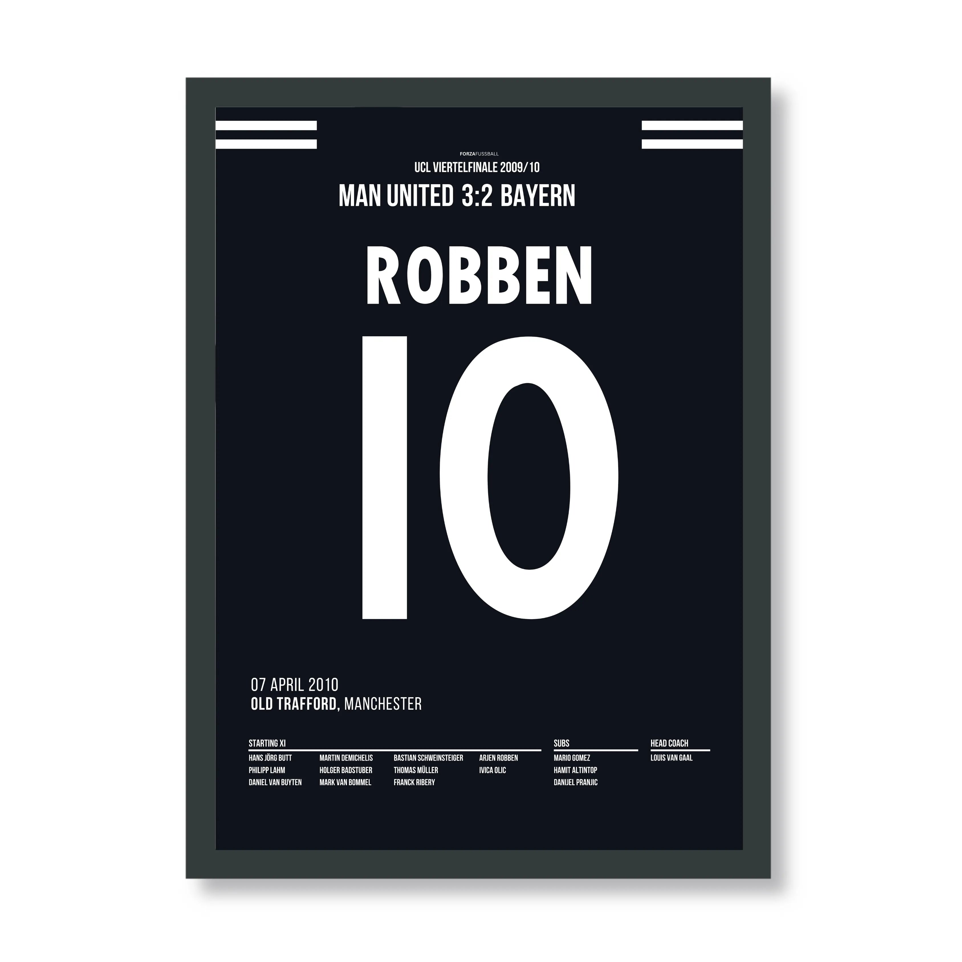 Robbeeeeen! Bayerns süßeste Niederlage Fußball Poster mit Rahmen