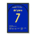 Alex del Piero schickt Italien ins WM Finale 2006 Fußball Poster mit Rahmen