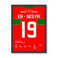 En-Nesyri führt Marokko als erstes afrikanisches Land in ein WM-Halbfinale Fußball Poster mit Rahmen
