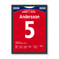 Andersson's indirekter Freistoß krönt die Bayern zum Last-Minute Meister Fußball Poster mit Rahmen