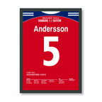 Andersson's indirekter Freistoß krönt die Bayern zum Last-Minute Meister Fußball Poster mit Rahmen