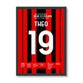 Theo Hernandez' Solo-Tor vs Atalanta lässt San Siro tanzen Fußball Poster mit Rahmen