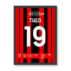 Theo Hernandez' Solo-Tor vs Atalanta lässt San Siro tanzen Fußball Poster mit Rahmen