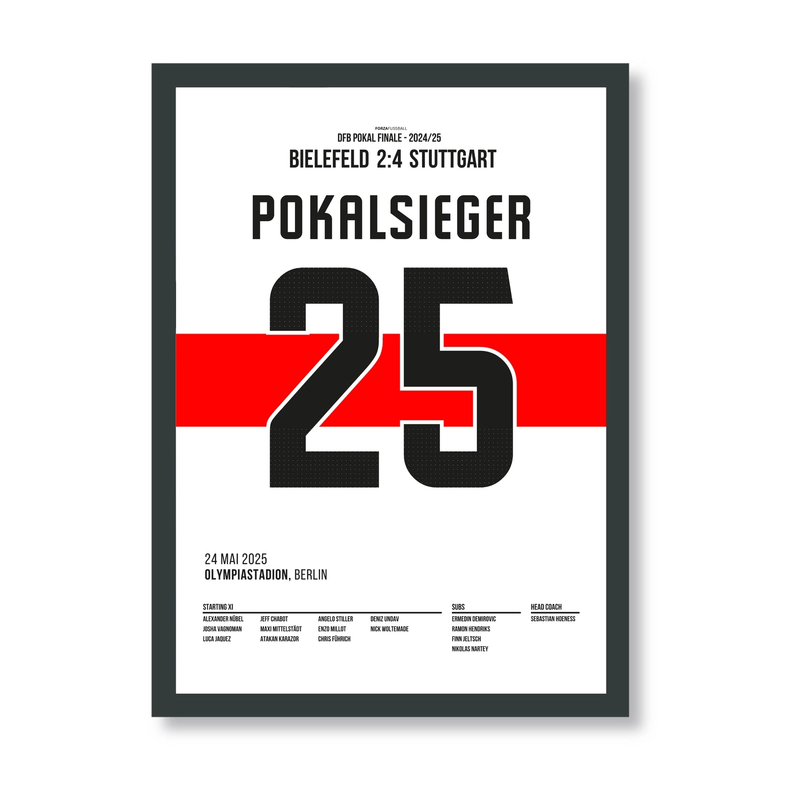 Stuttgart gewinnt den DFB Pokal 2025 gegen Bielefeld