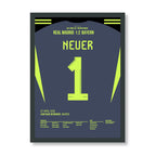 Weltklasse mit 40! Neuer lässt Real Madrid verzweifeln Fußball Poster mit Rahmen