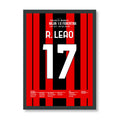 Scudetto Loading..Leao's später Siegtreffer gegen die Fiorentina Fußball Poster mit Rahmen