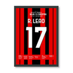 Scudetto Loading..Leao's später Siegtreffer gegen die Fiorentina Fußball Poster mit Rahmen