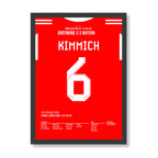 Kimmich's Volley entscheidet Meisterschaft & Klassiker 2026 Fußball Poster mit Rahmen