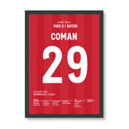 Coman köpft die Bayern zum Henkelpott 2020 Fußball Poster mit Rahmen
