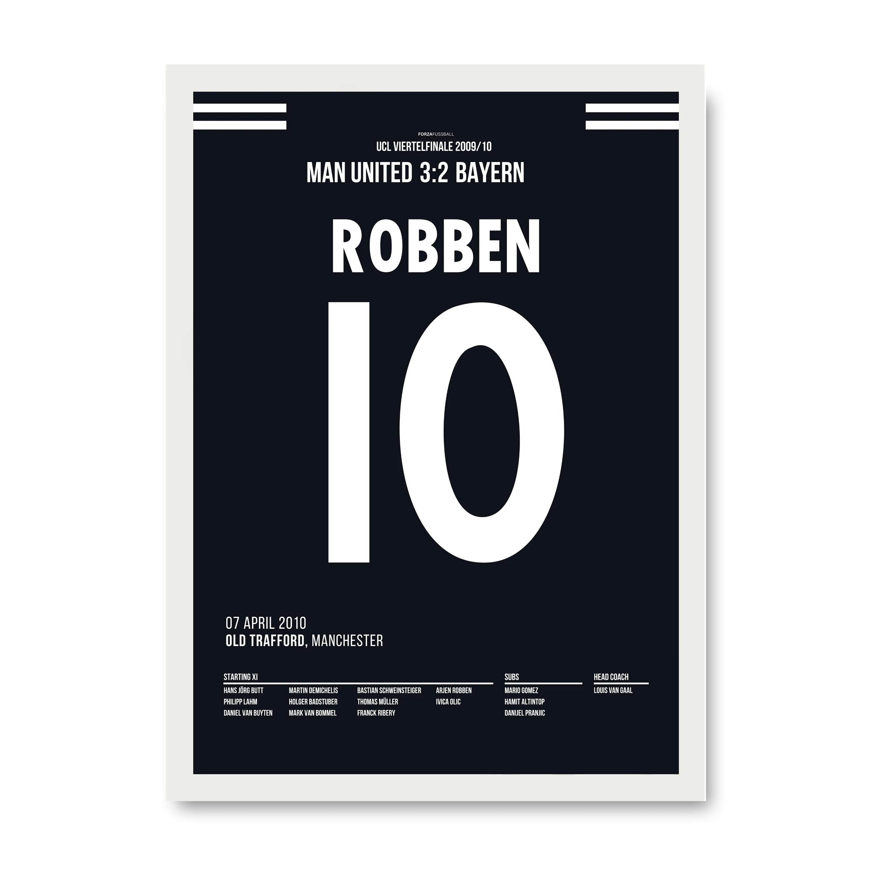 Robbeeeeen! Bayerns süßeste Niederlage Fußball Poster mit Rahmen