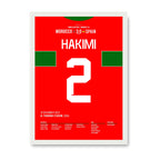 Hakimi mit Panenka! Marokko schlägt Spanien im Elfmeterschießen Fußball Poster mit Rahmen
