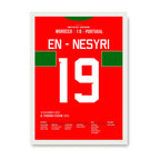 En-Nesyri führt Marokko als erstes afrikanisches Land in ein WM-Halbfinale Fußball Poster mit Rahmen