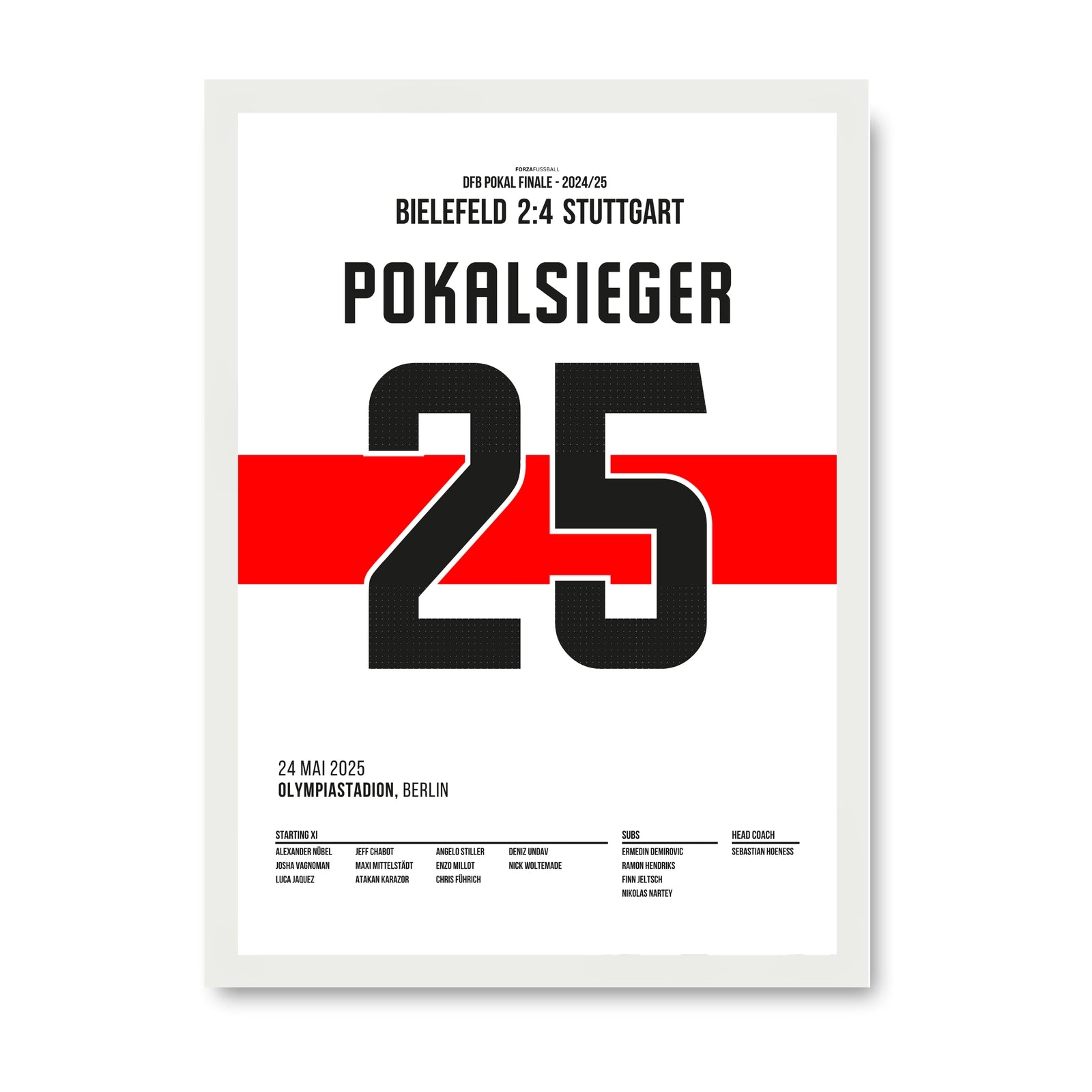 Stuttgart gewinnt den DFB Pokal 2025 gegen Bielefeld