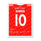 Robben schießt die Bayern zum Champions League Sieg Fußball Poster mit Rahmen
