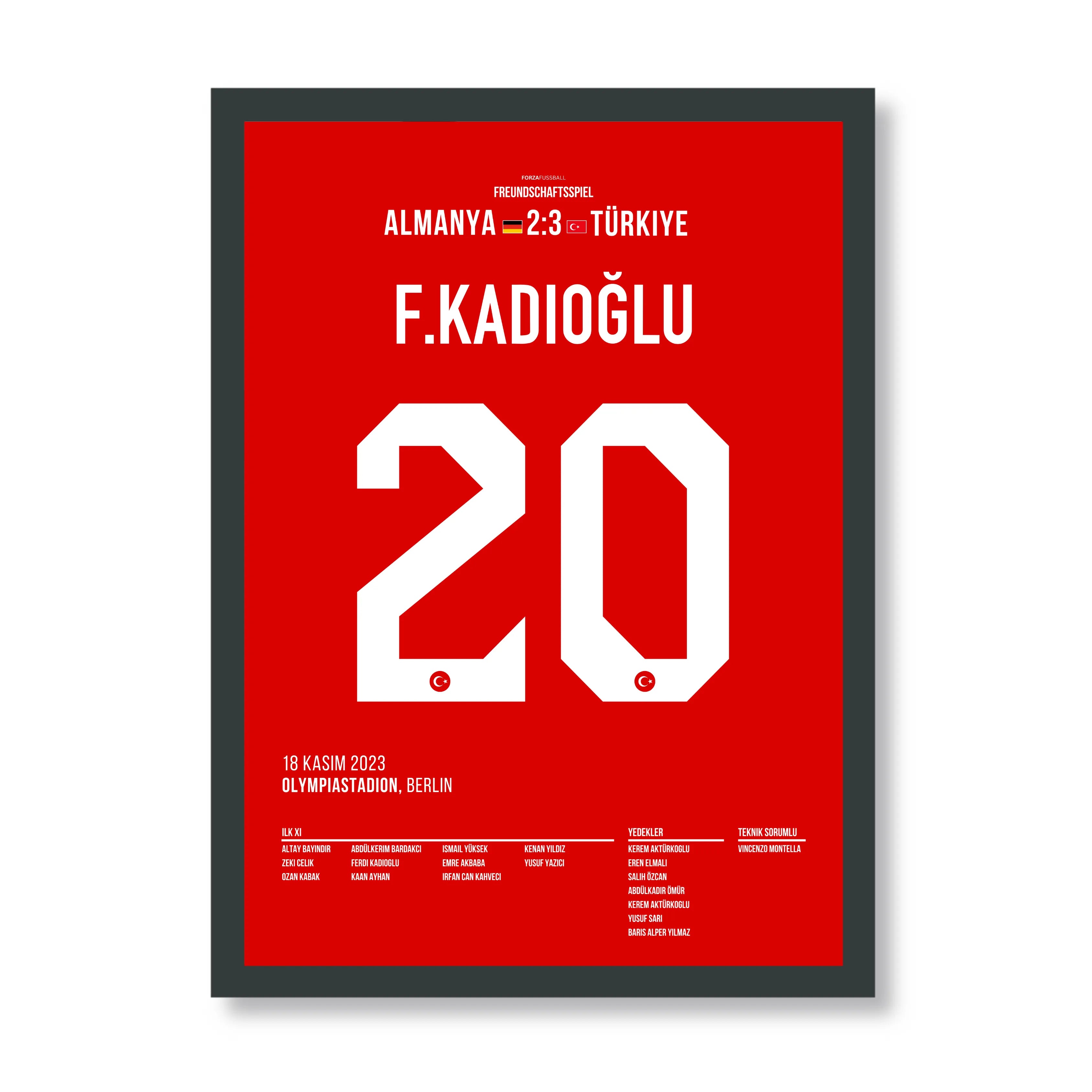 Ferdi´s Ausgleichtreffer gegen Deutschland im Olympiastadion Berlin