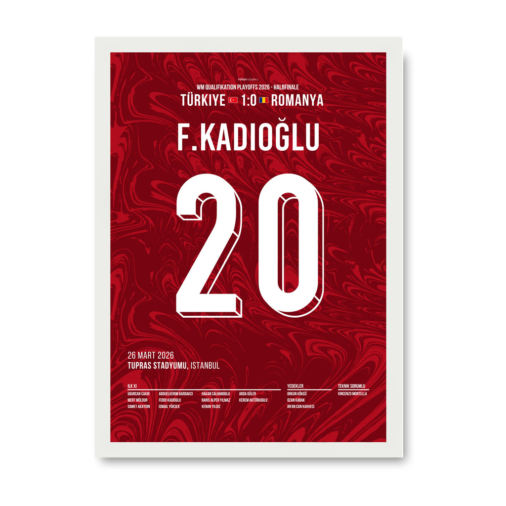 Ferdi X Orkun WM 2026 Quali - 1+1 Set Fußball Poster mit Rahmen