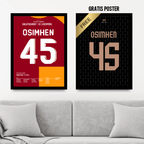 Osimhen Solo il Gala - 1+1 Set Fußball Poster mit Rahmen