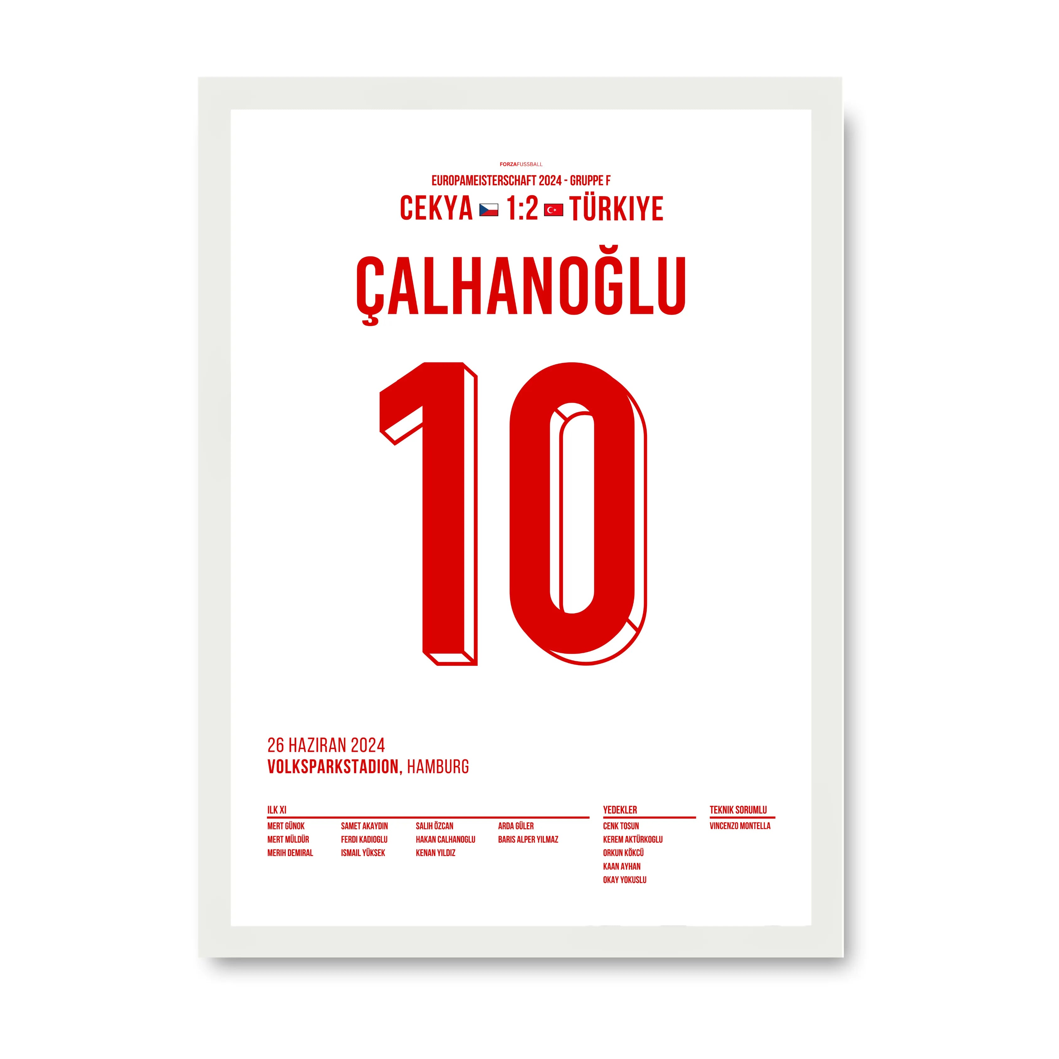 Hakan Calhanoglu´s Tor vs. Tschechien bei der EM 24